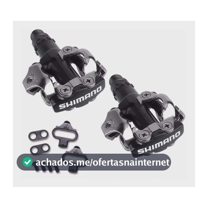 Pedal Shimano Pd-m520 Mtb Preto Com Tacos C/ Nf