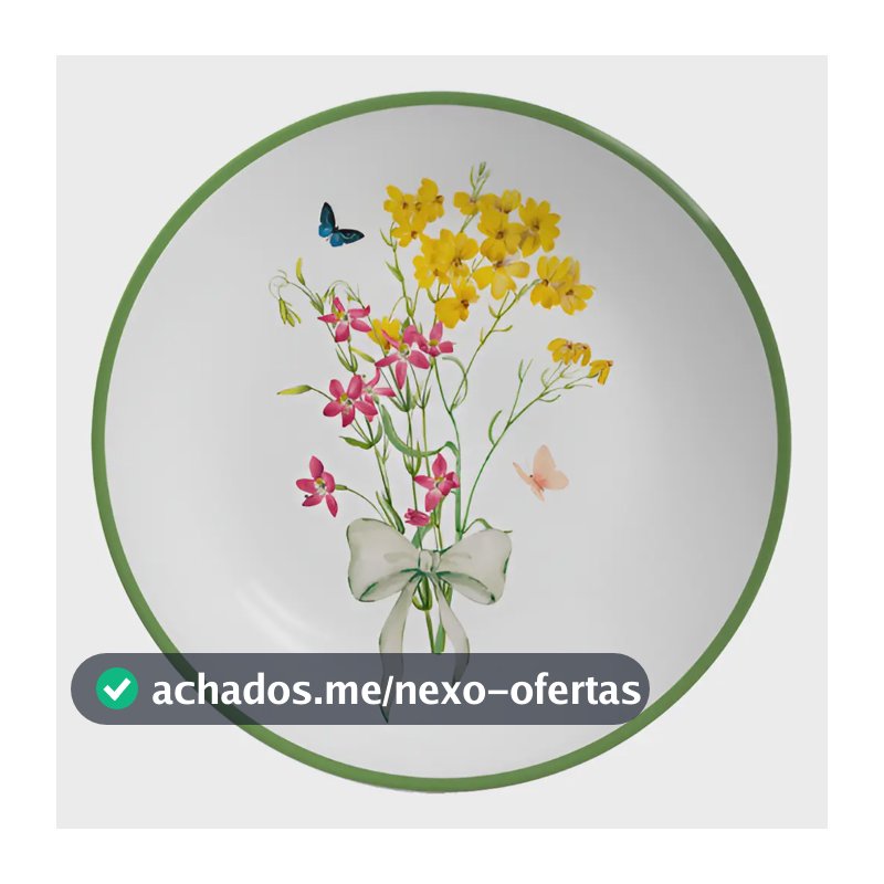 Conjunto 6 Pratos De Sobremesa Coup Jardim Campestre Ø21cm