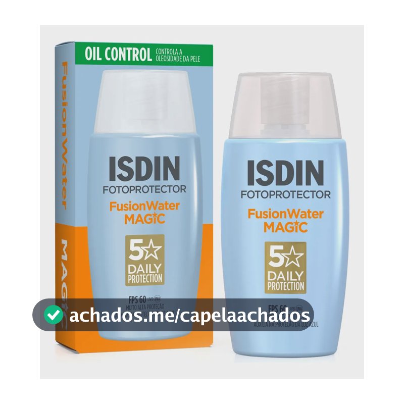 ISDIN Protetor Solar Facial Fusion Water 5 Stars Sem Cor FPS 60 - 50ml