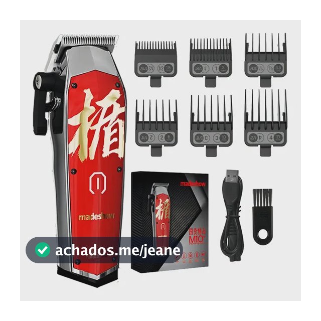 Maquina De Cortar Cabelo Madeshow M10 Sem Fio Vermelha Cor Vermelho