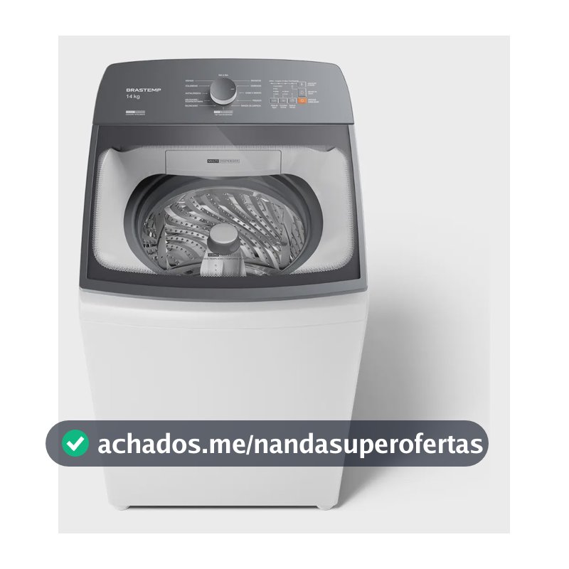 Máquina de Lavar Brastemp 14Kg Branca Smart Sensor- BWJ14AB