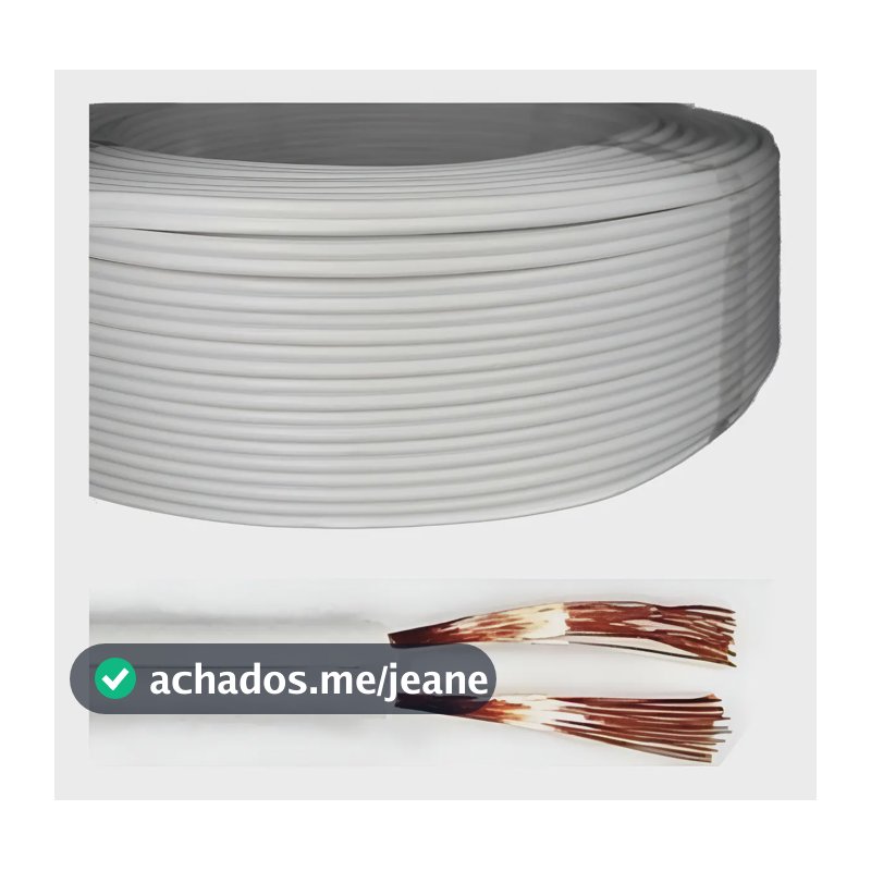 Cabo Paralelo Maxtop 2x1,5mm² 100m Cobertura Branca PVC