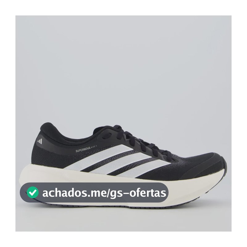 Tênis adidas Supernova Rise 3 Feminino Preto Preto - 39,0 Br