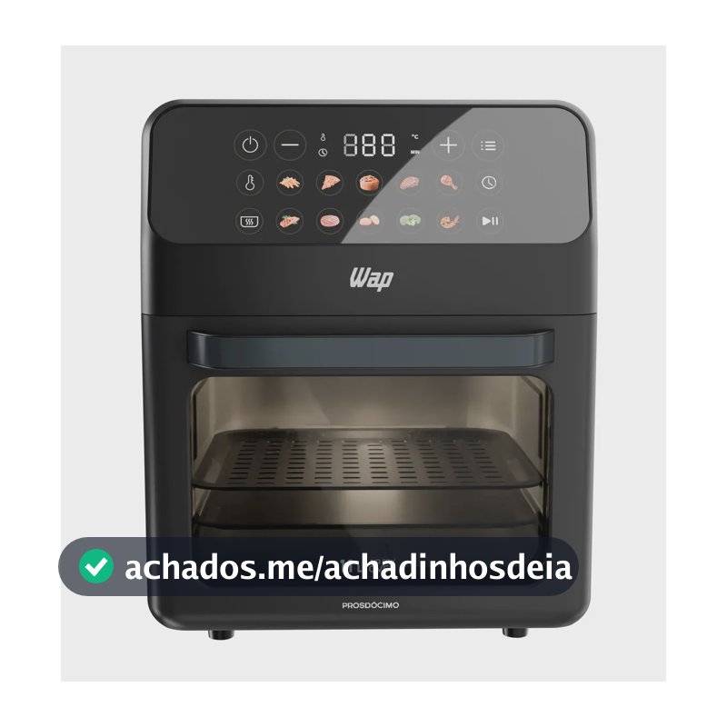 Air Fryer Oven 11 Litros Wap Waod4 Grey Stone Painel Digital 11 Funções 127V