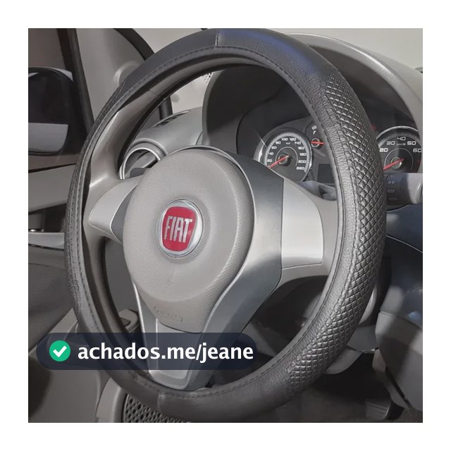 Capa De Volante Antiderrapante Premium Preto 38 Cm Universal