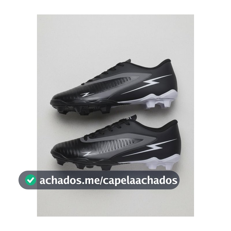 Chuteira Campo Striker Nova Adulto Trava Original Uzze Preto 41 Br