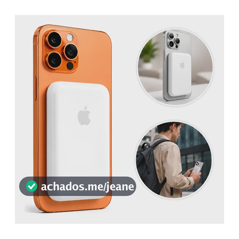 Power Bank Carregador Magsafe 5000mh Magnético iPhone Induçã Carregador Magsafe Branco