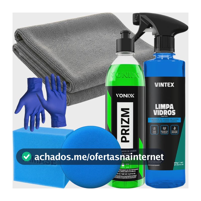 Removedor Chuva Acida Restaurador Limpa Vidros Vonixx Luvas