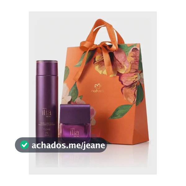 Kit Presente Ilía Secreto: Deo Parfum 50ml + Leite Hidratante Corporal 150ml + Sacola Presente Com Laço P