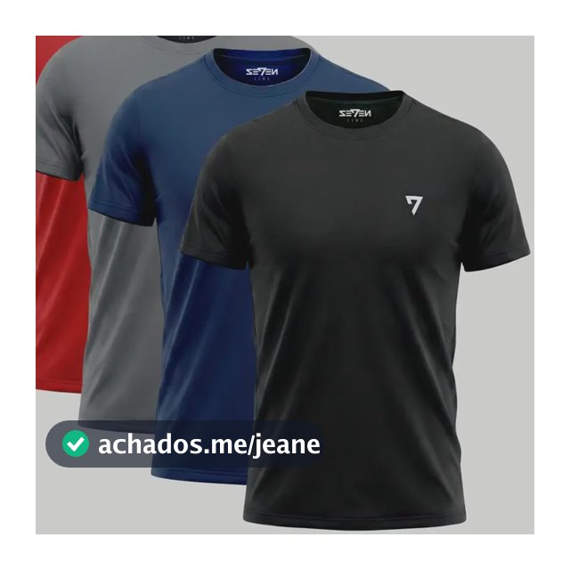 Kit 4 Camiseta Dry Seven Line Masculina Academia Caminhada