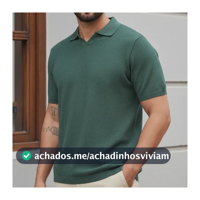 Camisa Polo Tricot Masculina Texturizada Decote V Opus