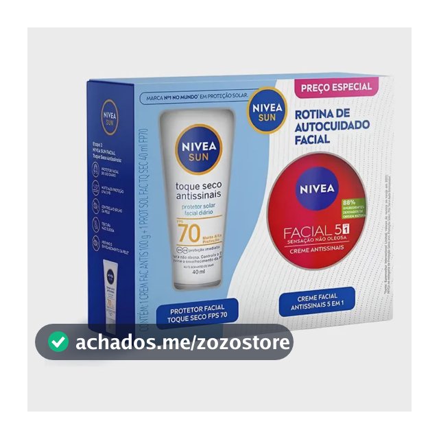 Kit Rotina De Autocuidado Facial Com Protetor Solar Toque S
