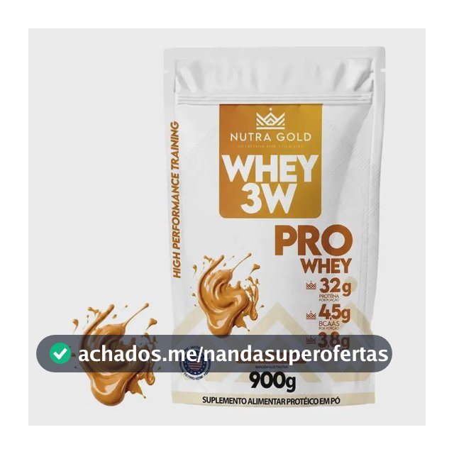 Whey Protein 3w Nutra Gold (32g Proteina)900g Refil Original