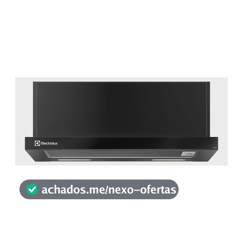 Depurador de Ar Electrolux Efficient DE6RB 60cm Retrátil Aço Inox cor Preto