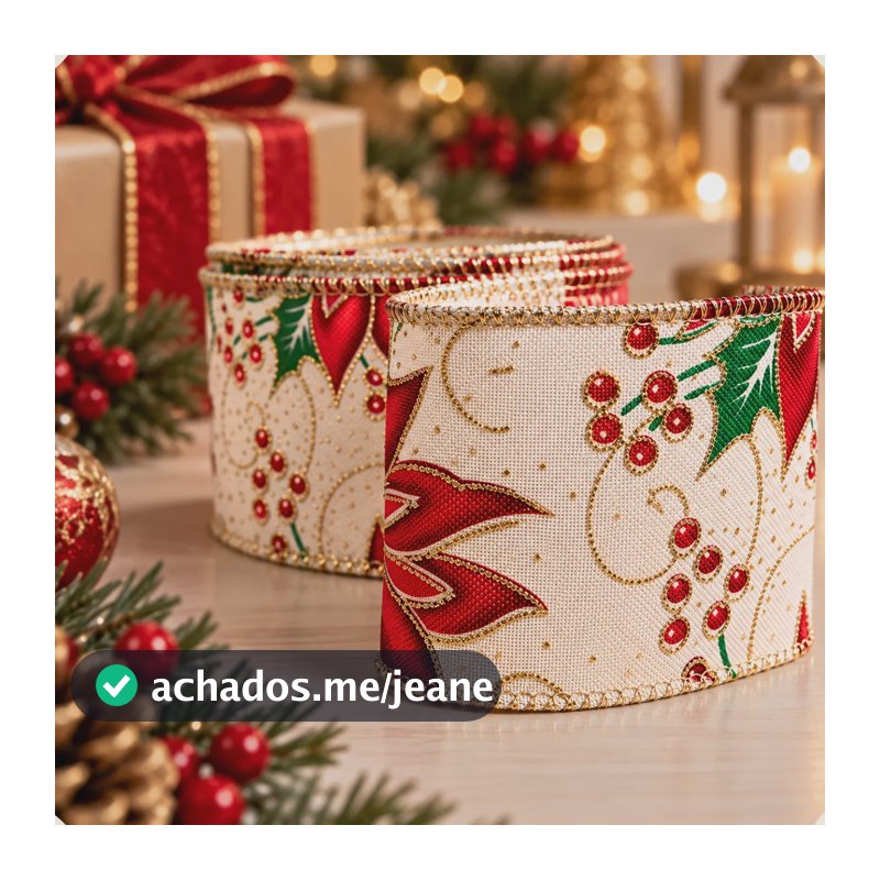 Fita Aramada De Tecido Decorativa Floral E Detalhes Dourados Multicolorido Fita Juta De Flor