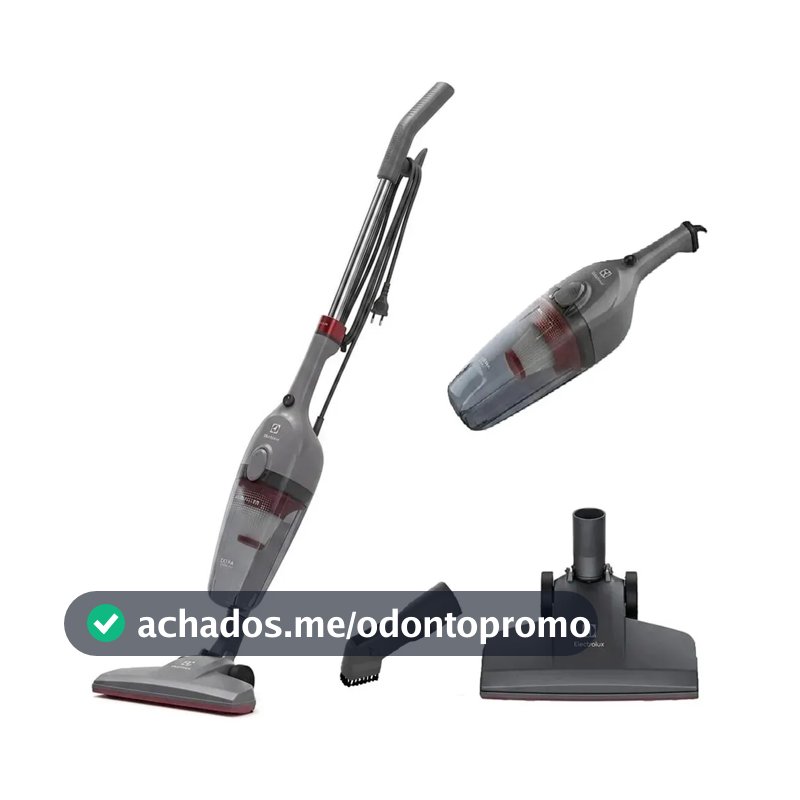Aspirador de Pó Vertical Electrolux 1450W STK15 com Fio Portátil de Mão 2 em 1 e 1,6 Litros de capacidade com Filtro Hepa Cinza-escuro