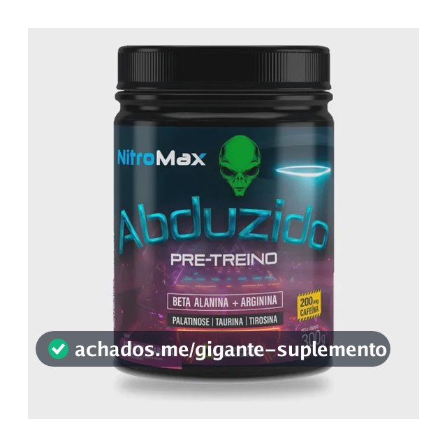Pre Treino Abduzido 300g - Nitromax Sabor Açaí Com Guaraná