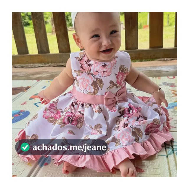Vestido Bebê Menina Manga Curta Ariele
