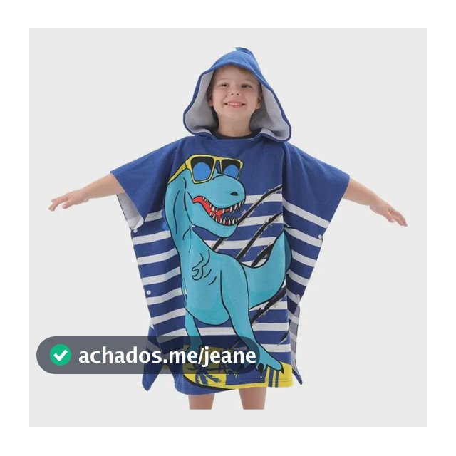 Poncho Infantil Atoalhado Roupão Praia Piscina Banho Menino