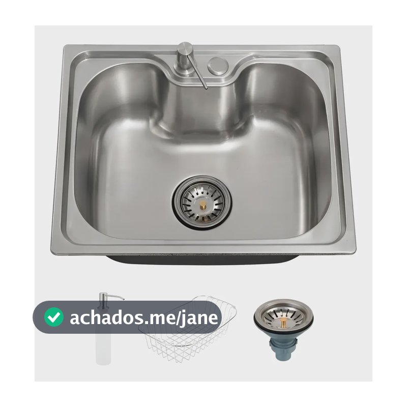 Cuba Gourmet para Cozinha Aço Inox 201 50x40cm Nawa Prata - Pingoo.casa