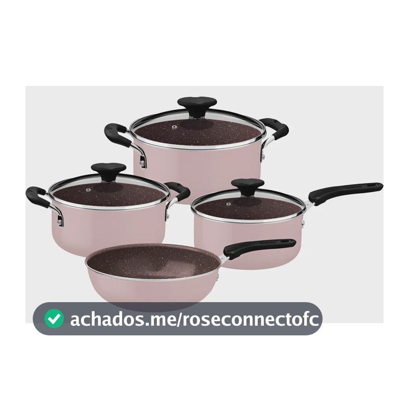 Jogo de Panelas Tramontina Tunis Rosa Trufado 4 Peças