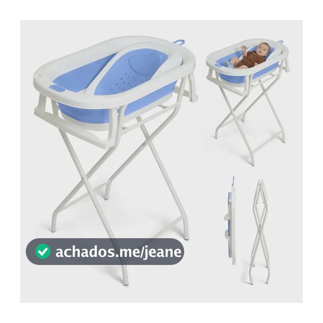 Banheira com Suporte Dobrável para Bebê Mini Assento Válvula de Esvaziamento 45 Litros Lisa Plástico Rígido Até 30kg PipDip