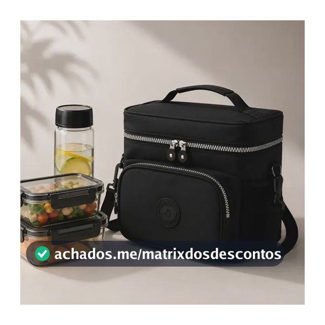 Bolsa Térmica De Mão Marmita Lancheira C/ Alça Trabalho Luxo