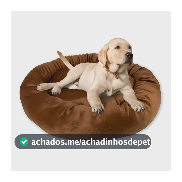 Caminha Pet Redonda De Pelúcia Para Cachorros E Gatos G Cor Marrom