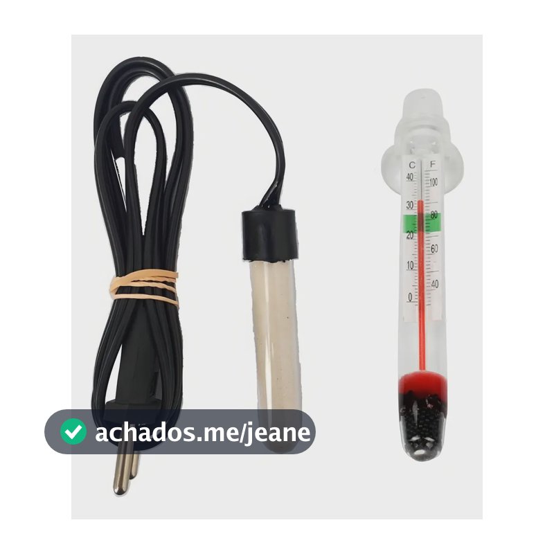 Aquecedor Acquapex/Delfin 2,5W para Aquário Betta Pequeno + Termômetro