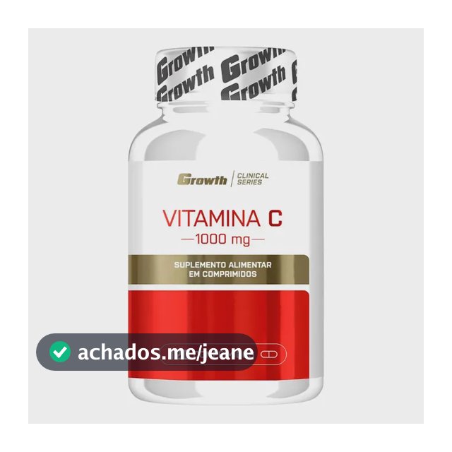 Vitamina C 1000mg 120 Comprimidos Growth Supplements Sem Sabor