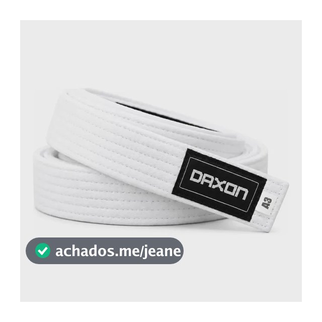 Faixa Jiu Jitsu Tradicional Reforçada Ponta Graduação Branco A2
