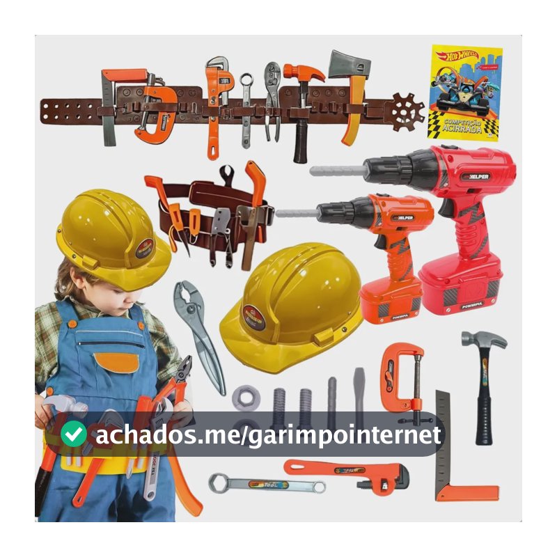 Kit De Ferramentas Infantil Realista Educativo Brinquedo