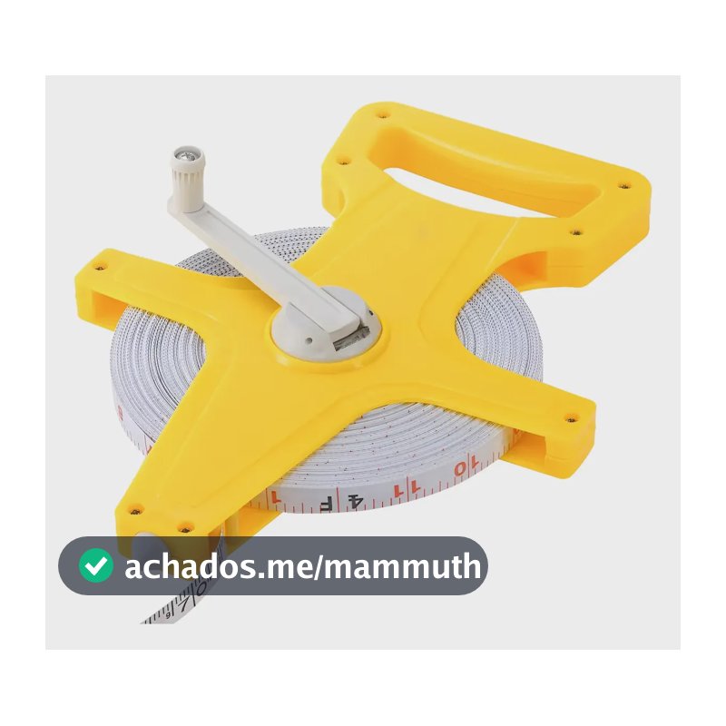 Trena De 50 Metros Fita De Fibra De Vidro Aberta 50m X 14mm