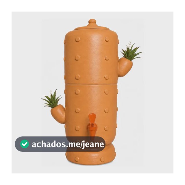 Bebedor De Água Barro Cacto Mini Filtro Filtrador Com Boia Marrom 0