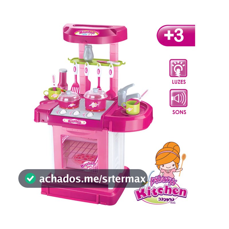 Cozinha De Brinquedo Infantil Completa Princess Replay Kids