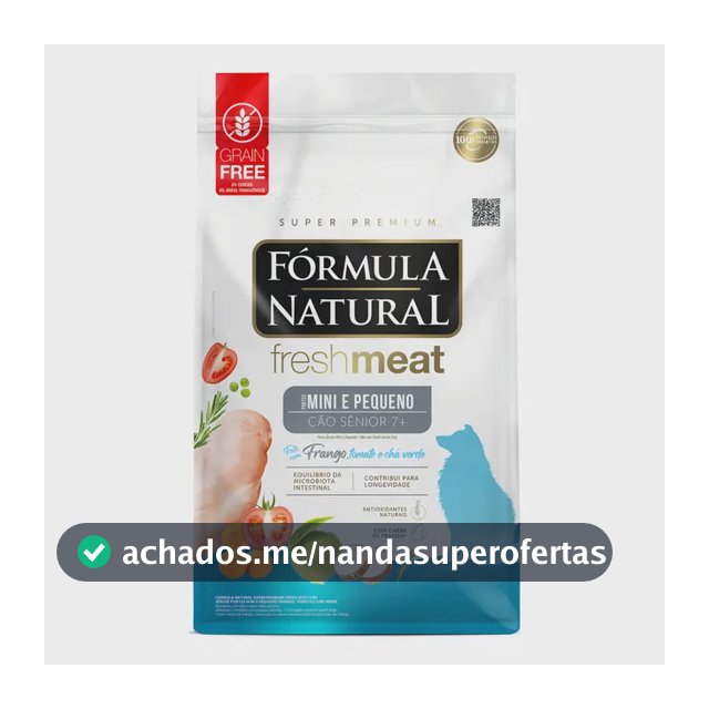 Ração Fórmula Natural Super Premium Fresh Meat Cão Sênior Portes Mini e Pequeno 2,5kg