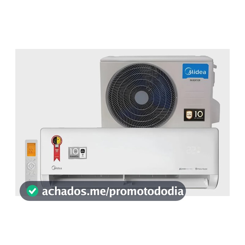 Ar Condicionado Inverter Midea AI Ecomaster 12000 BTUs Quente e Frio WIFI e IA
