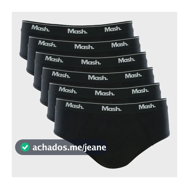 Kit 6 Cuecas Masculino Slip Mash De Algodão Macio Original