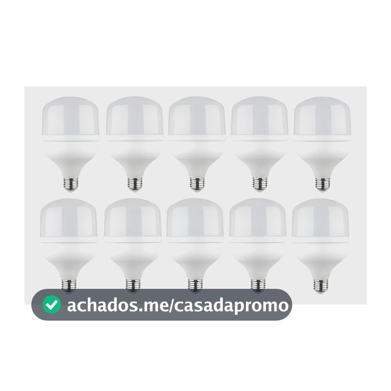 10 Lâmpada Led Bulbo 50w Alta Potência 6500k Luz Branca Fria