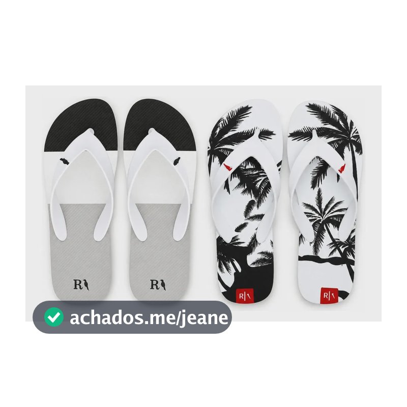 Kit 2 Pares Chinelo Masculino Reserva Confortável E Macio Ptocinza E Coqueiro 41/42