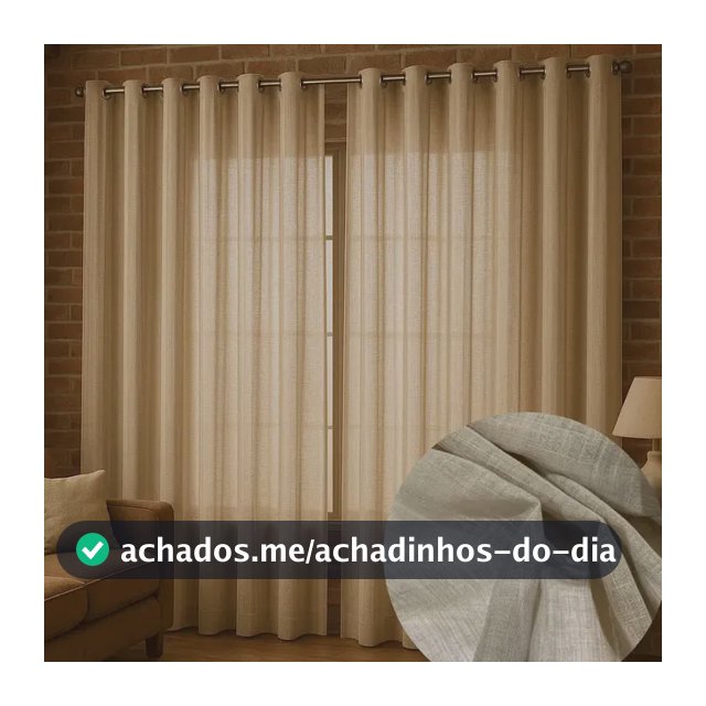 Cortina Linho Voil Gaze De Linho 3 00mts X 2 50 Flame
