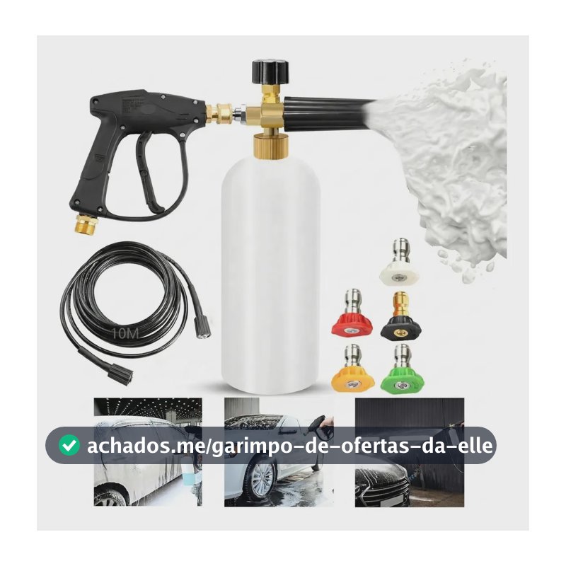 Snow Foam Engate Registro Bicos Coloridos 10m Mangueira