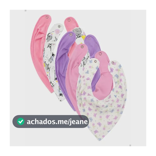 Babador Bandana Bebê Menina Impermeável, Kit 5, Eternizare Borboletas Tamanho UN