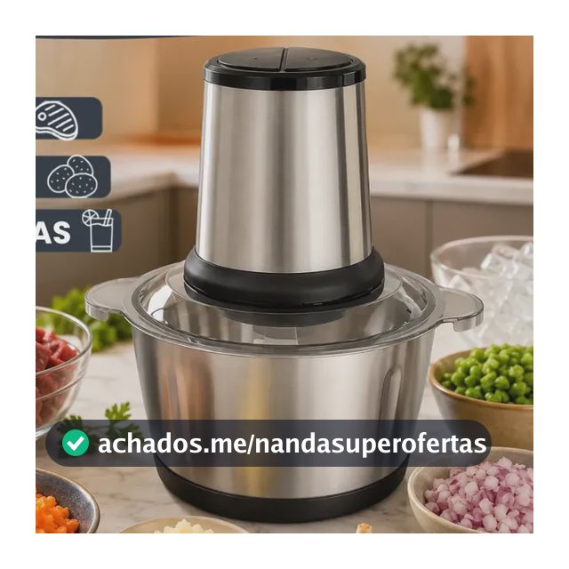 Multiprocessador Alimento Moedor Triturador Eletrico 2l Inox Prateado 220v