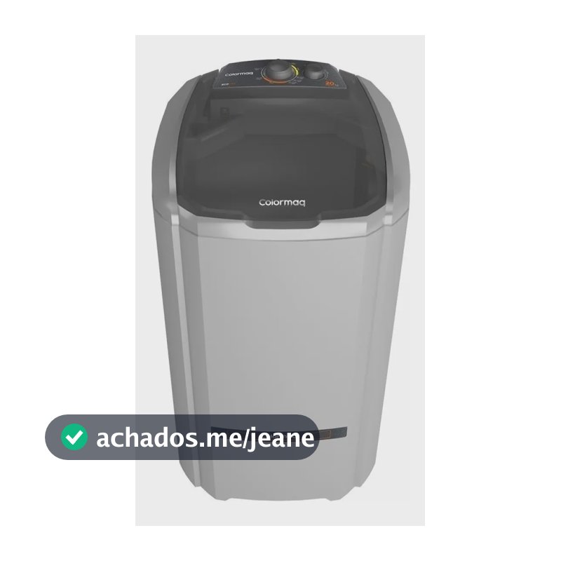Tanquinho Lavadora Semi Automática Colormaq Ecomax Lcs 20kg Cor Prata