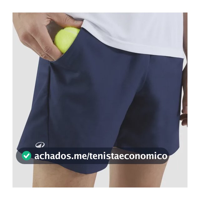 Shorts Masculino De Tênis Dry 100 Artengo Azul-marinho Liso Gg