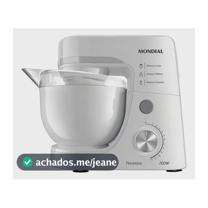 Batedeira Planetária Mondial 700w Bp-03-W
