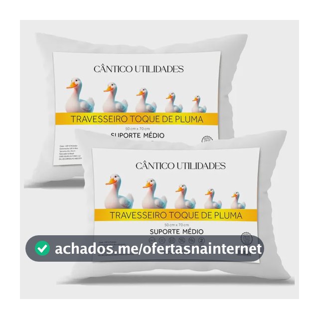 Kit 2 Travesseiro Antialérgico Macio 50x70 Fibra Siliconada Branco