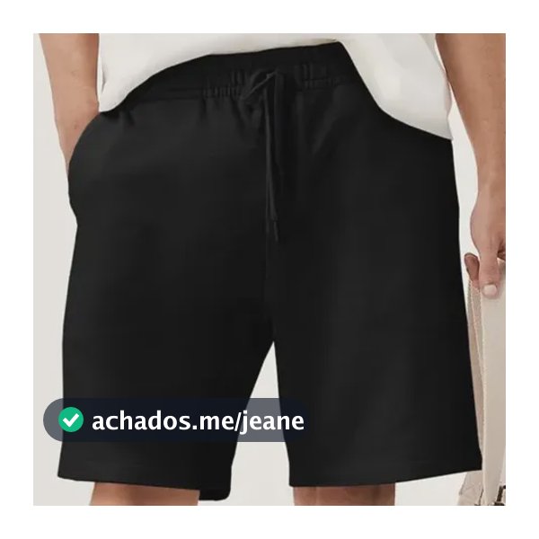 Bermuda Masculina Reta Em Moletom Hering Adulto