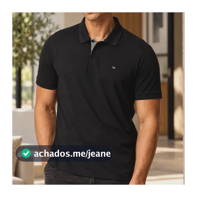 Camiseta Polo 100% Algodão Malwee 1000133947 - Preto Preto Xgg